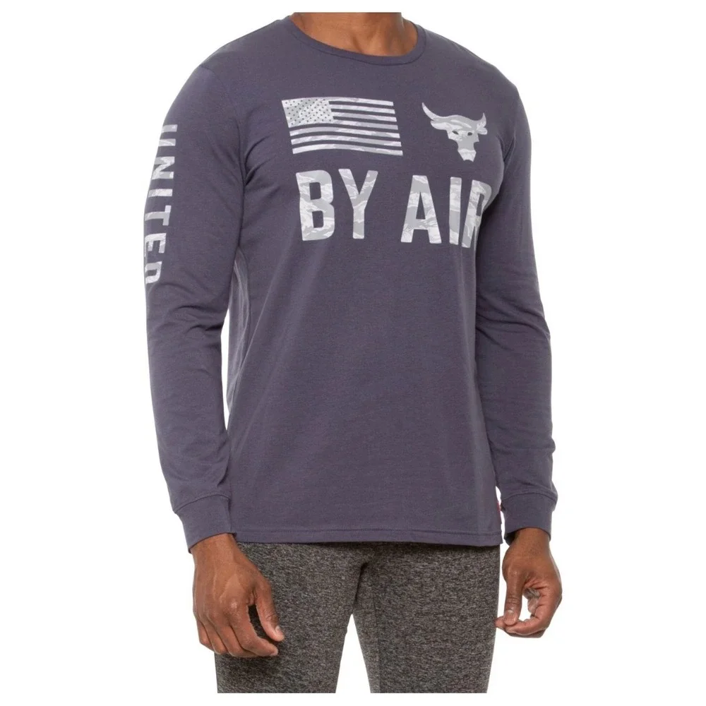 Under Armour Project Rock Veterans Day By Air Long Sleeve Shirt Mens XL NWT